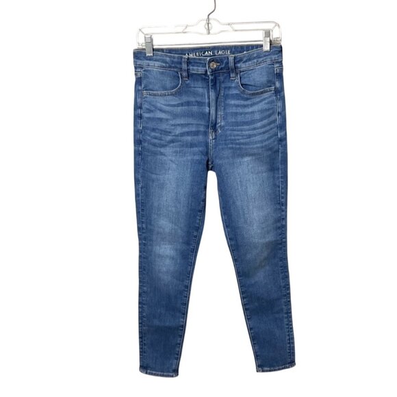 American Eagle Women's Super Hi-Rise Jegging Denim Jeans Size 6 Short Stretch - Picture 1 of 5